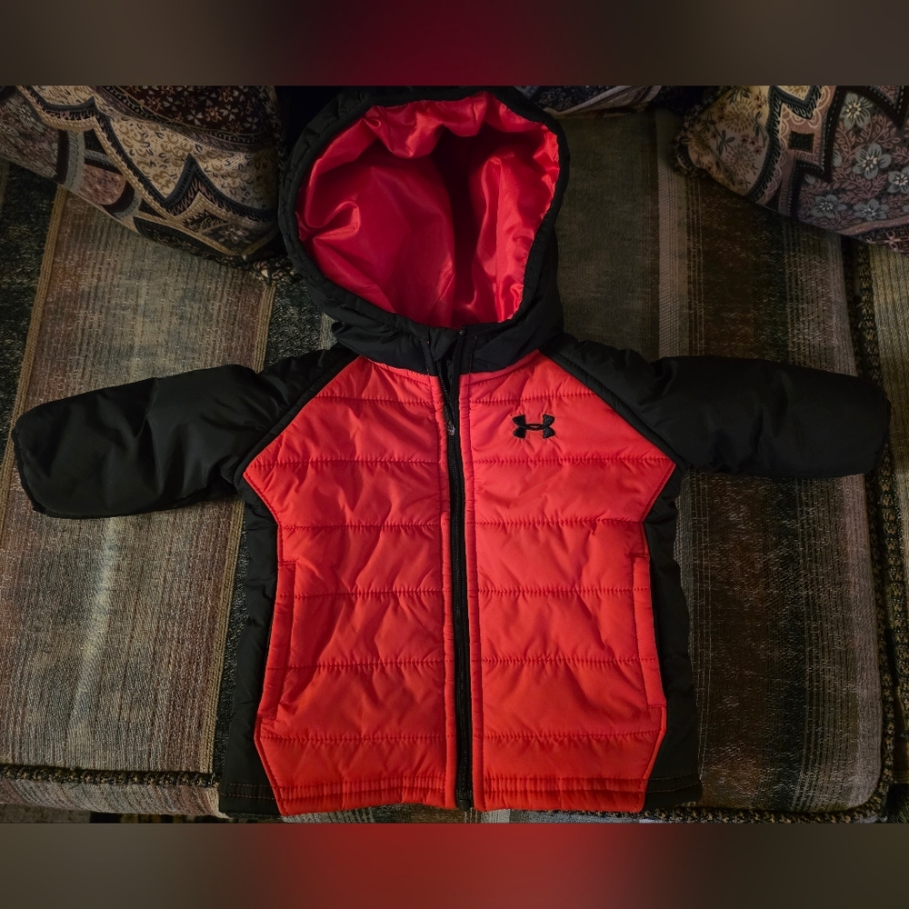 Under Armour Kids' Red and Black Jacket
